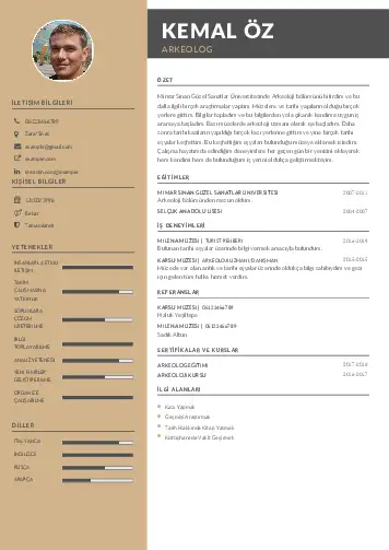Arkeolog Cv Örnekleri cv indir